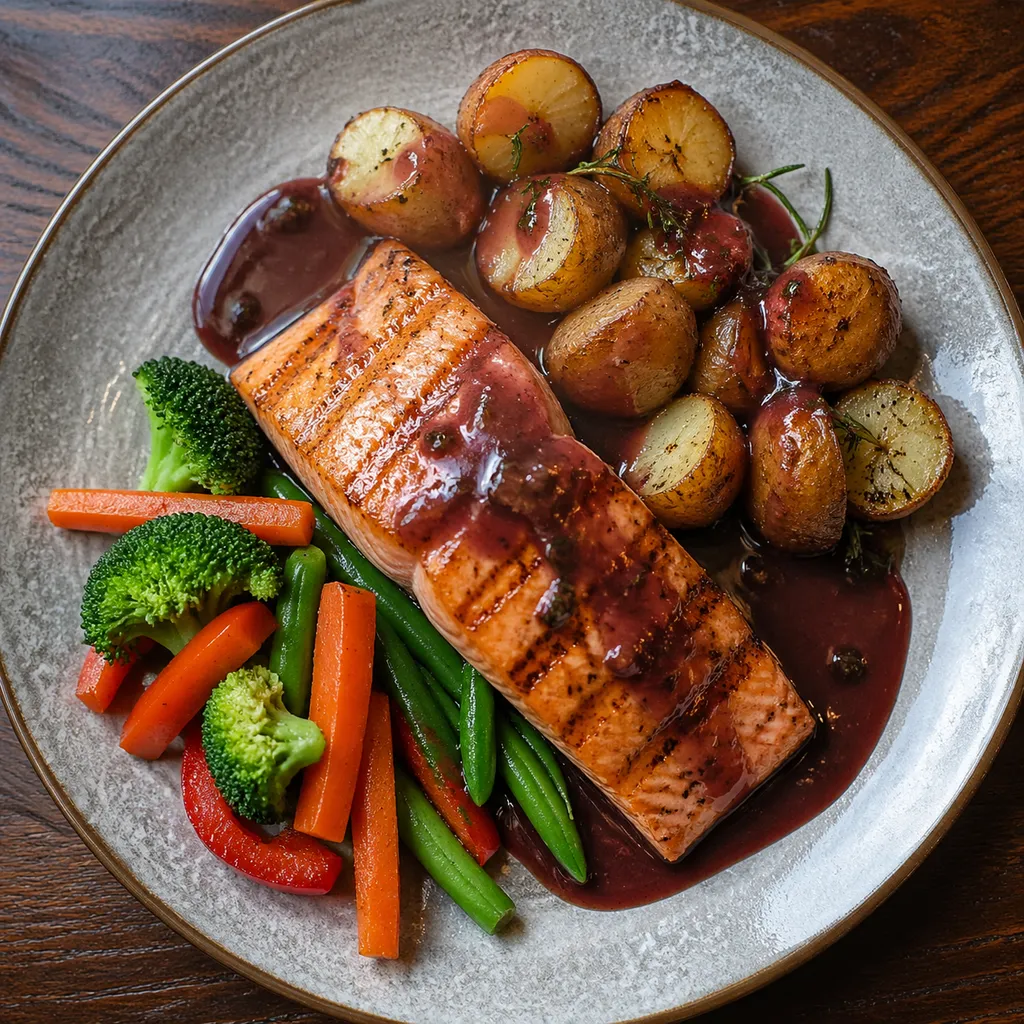 Grilled atlantic salmon